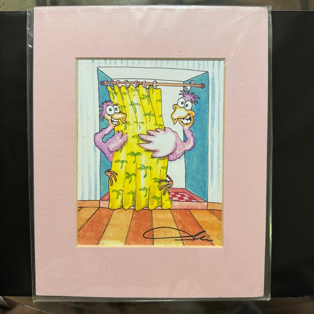 Flamingo Bathroom Picture Art
